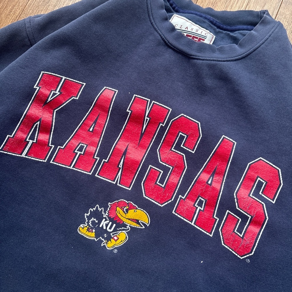 Unisex Vintage 00s Soffe Kansas Jayhawks graphic crewneck - Picture 4 of 8